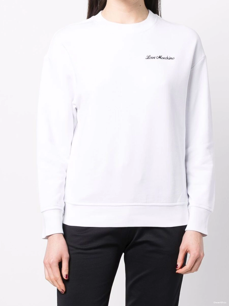 Affordable Moschino neck crew sweatshirt Women heart-detail Love 0425